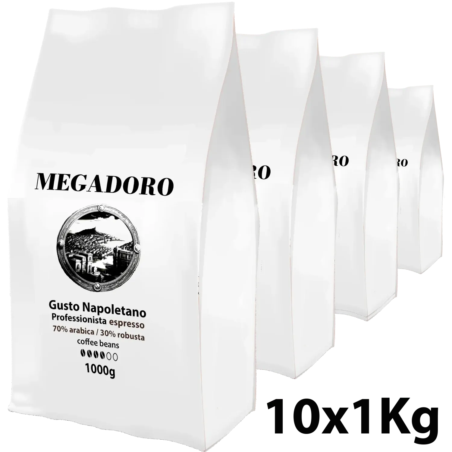 Megadoro PRO Gusto Napolitano Kaffeebohnen 10x1000g Megadoro PRO Gusto Napolitano Kaffeebohnen 10x1000g