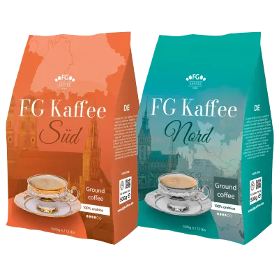 FG Kaffee Set NORD und SÜD Gemahlener Kaffee 100% Arabica 2x500g