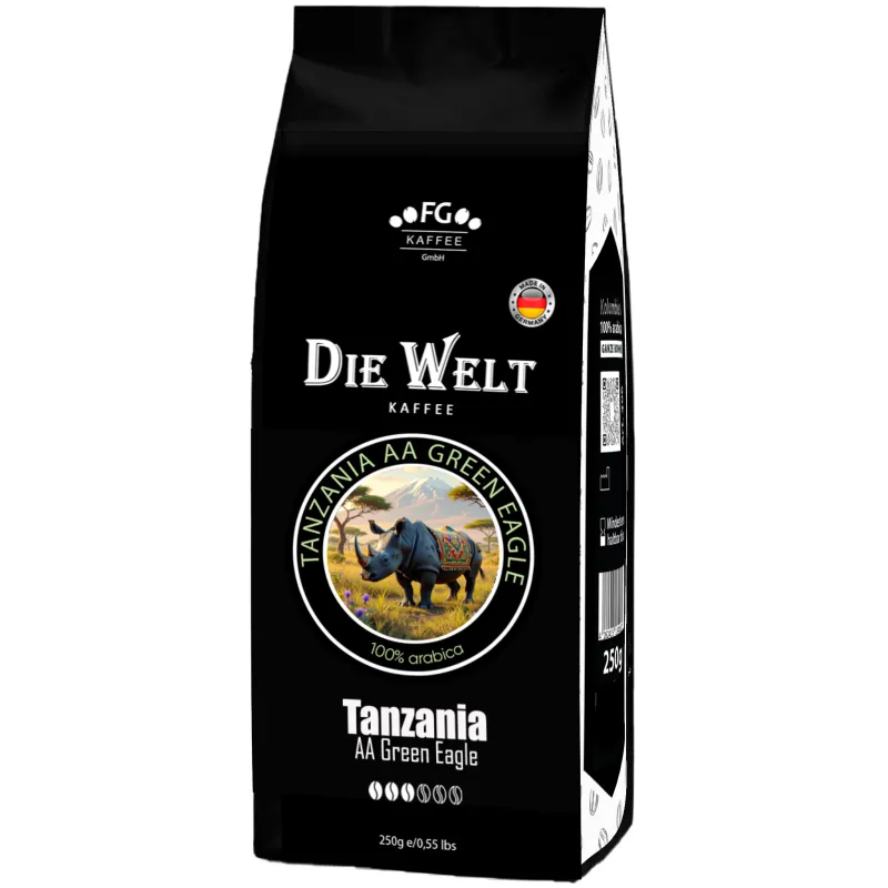 Die Welt Kaffee Tanzania AA Green Eagle Kaffeebohnen 250g Die Welt Kaffee Tanzania AA Green Eagle Kaffeebohnen 250g