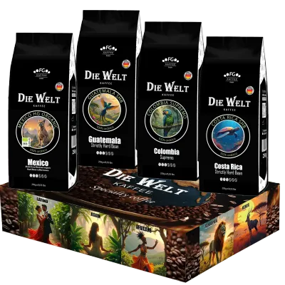 Die Welt Kaffee Set Latino Kaffeebohnen 4x250g