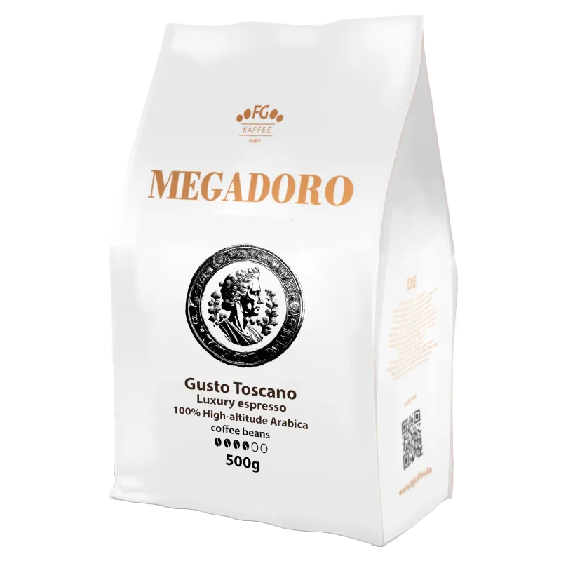 Megadoro Gusto Toscano Kaffeebohnen 100% Arabica 500g