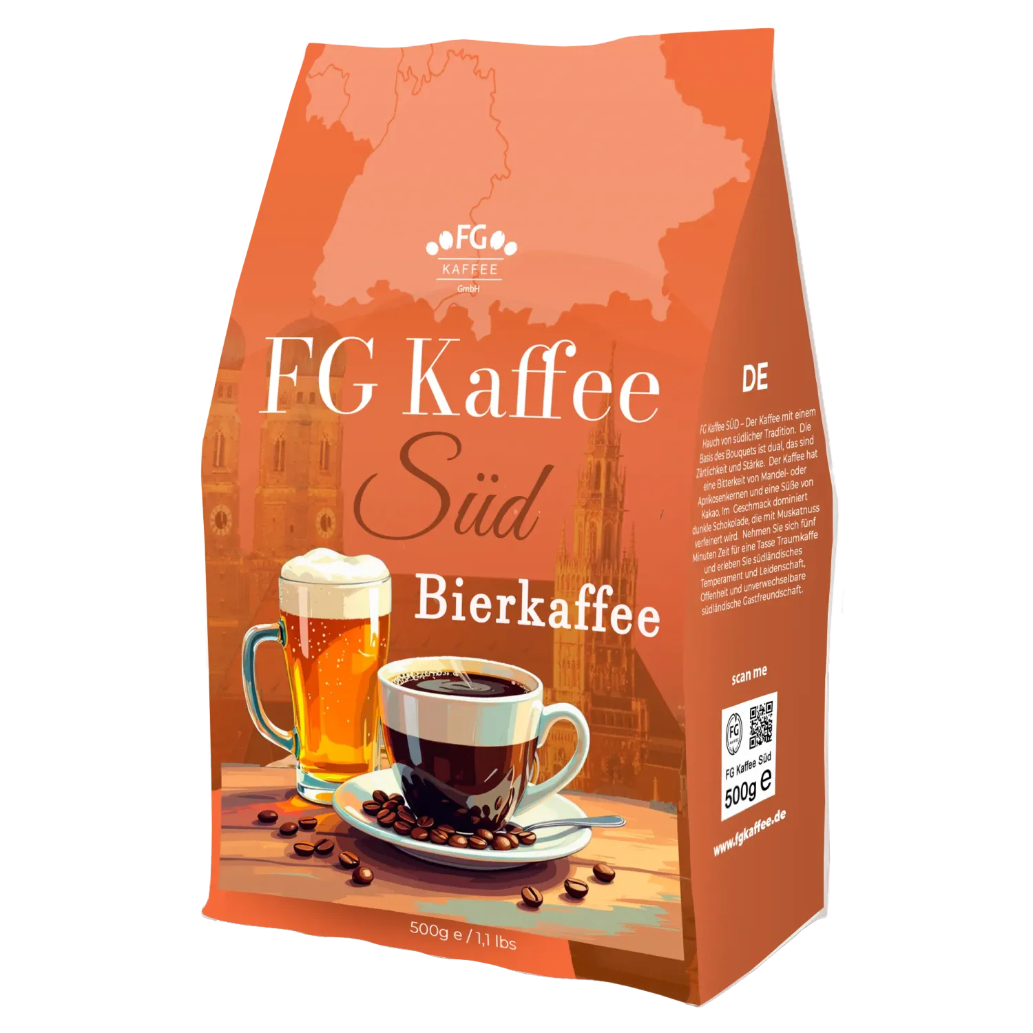 FG Kaffee SÜD Bierkaffee Kaffeebohnen 500g