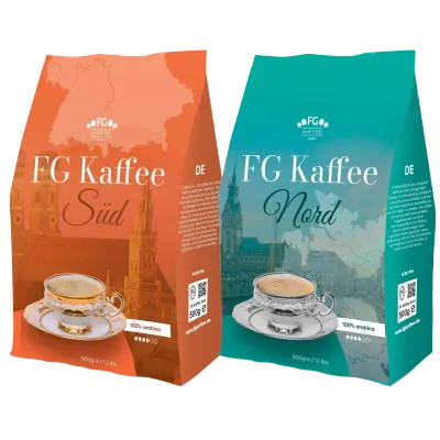 FG Kaffee Set NORD und SÜD Kaffeebohnen 100% Arabica 2x500g