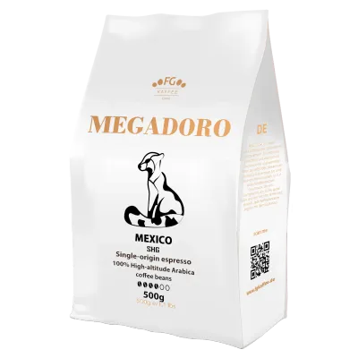 Megadoro Mexico SHG Espresso Coffee beans 100% Arabica 500g