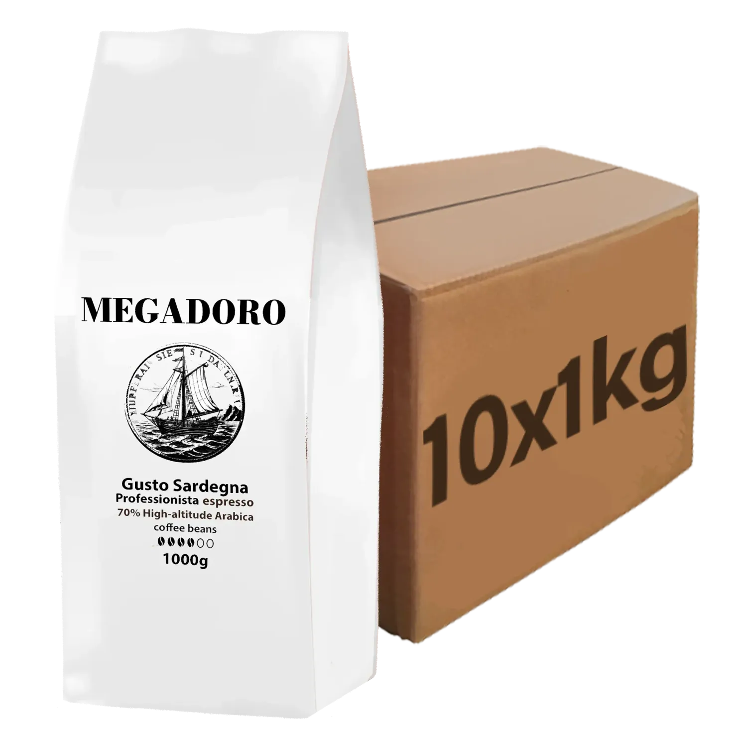 Megadoro PRO Gusto Sardegna Coffee Beans 10–100 kg Wholesale/Catering Quality