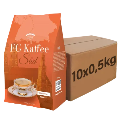 FG Kaffee SÜD Kaffeebohnen 100% Arabica 10x500g