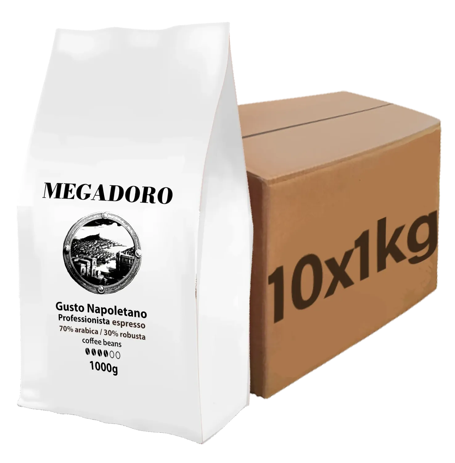 Megadoro PRO Gusto Napolitano Kaffeebohnen 10x1000g