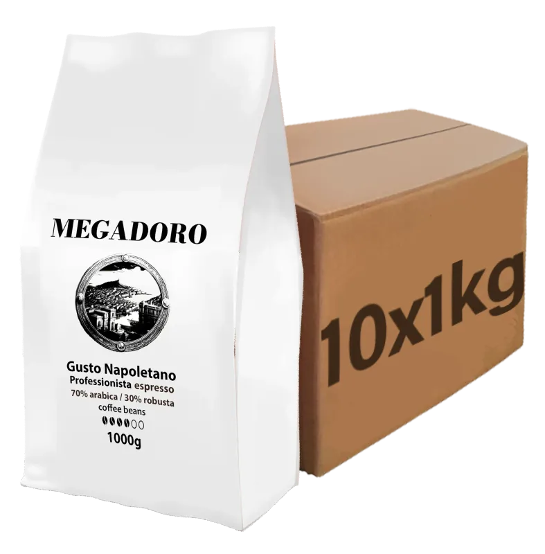 Megadoro PRO Gusto Napolitano Kaffeebohnen 10x1000g Megadoro PRO Gusto Napolitano Kaffeebohnen 10x1000g