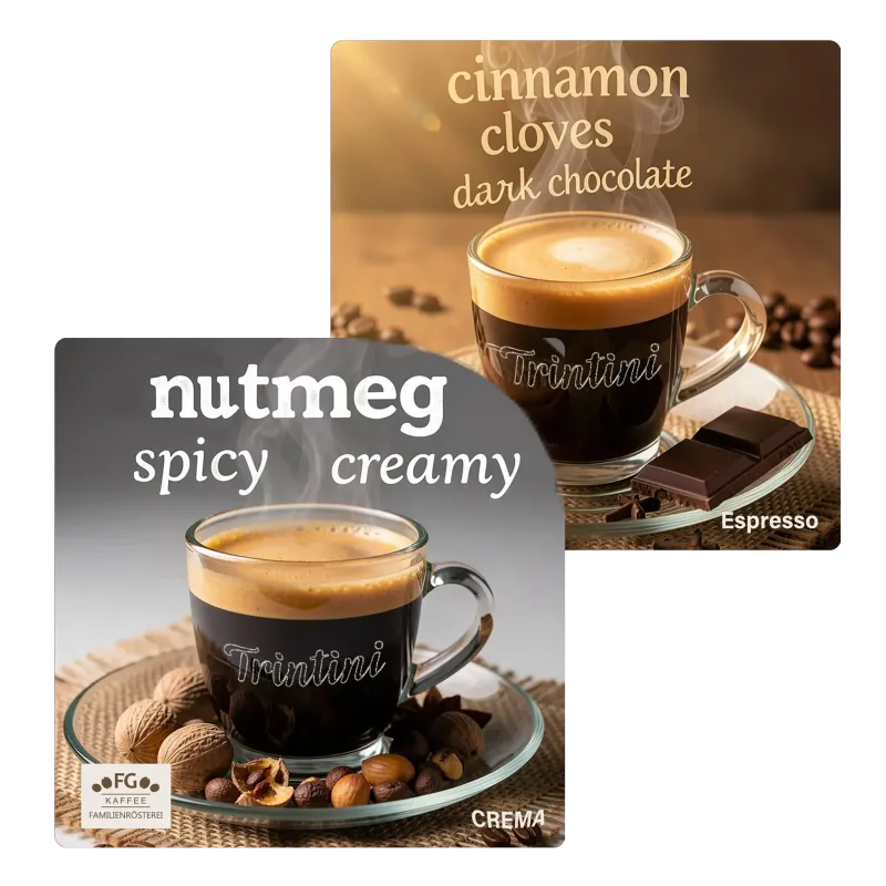 Trintini Set Espresso und Crema Gusto Italiana  Coffee beans 2x1000g