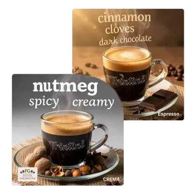 Trintini Set Espresso und Crema Gusto Italiana Coffee beans 2x1000g