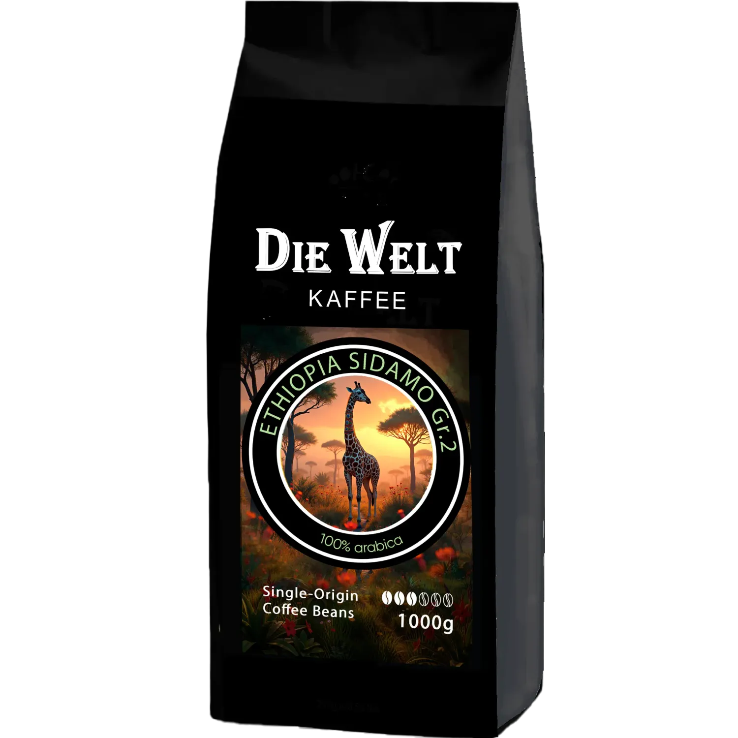Die Welt Kaffee Ethiopia Sidamo Gr.2 Coffee Beans 1000g Die Welt Kaffee Ethiopia Sidamo Gr.2 Coffee Beans 1000g