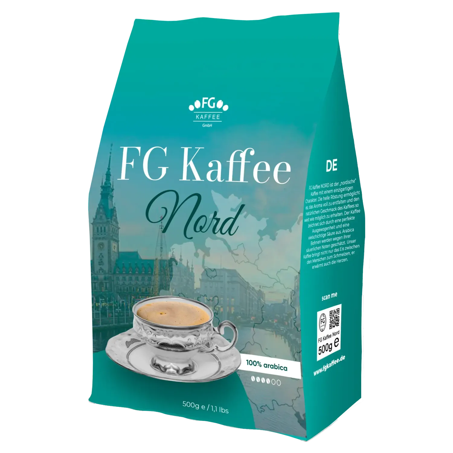 FG Kaffee NORD Kaffeebohnen 100% Arabica 500g
