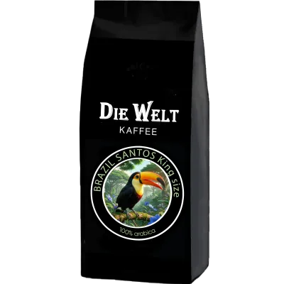 Die Welt Kaffee Brazil Santos Kingsize Kaffeebohnen 1000g