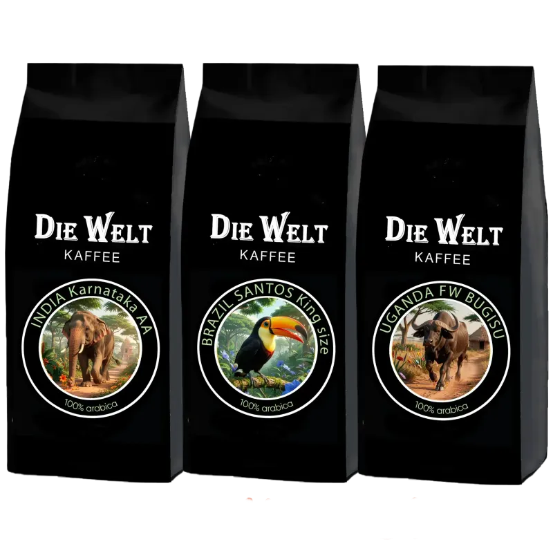 Die Welt Kaffee Brazil Santos Kingsize Coffee Beans, 1000g