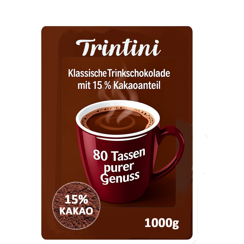 Trintini Drinking Chocolate with 15% Cocoa 1000g