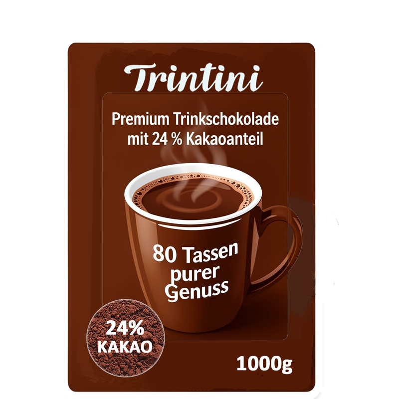 Trintini Drinking Chocolate with 24% cocoa 1000g