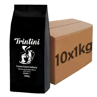 Trintini Crema Gusto Italiana Coffee Beans, 10x1 kg, Wholesale/Catering Quality (SUB_1M)