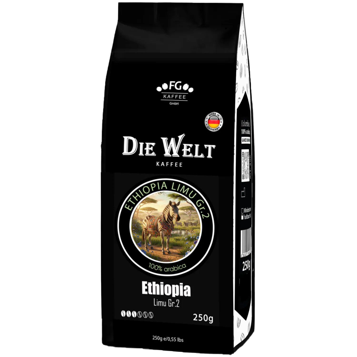 Die Welt Kaffee Ethiopia Yrgacheffe Coffee beans 250g