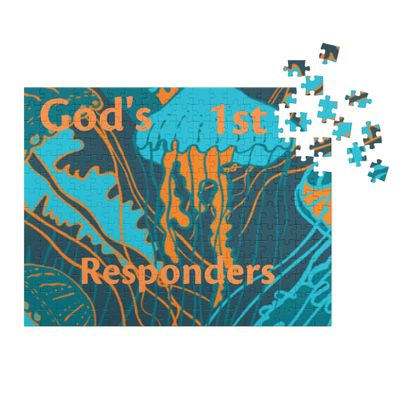 Jigsaw puzzle with tin