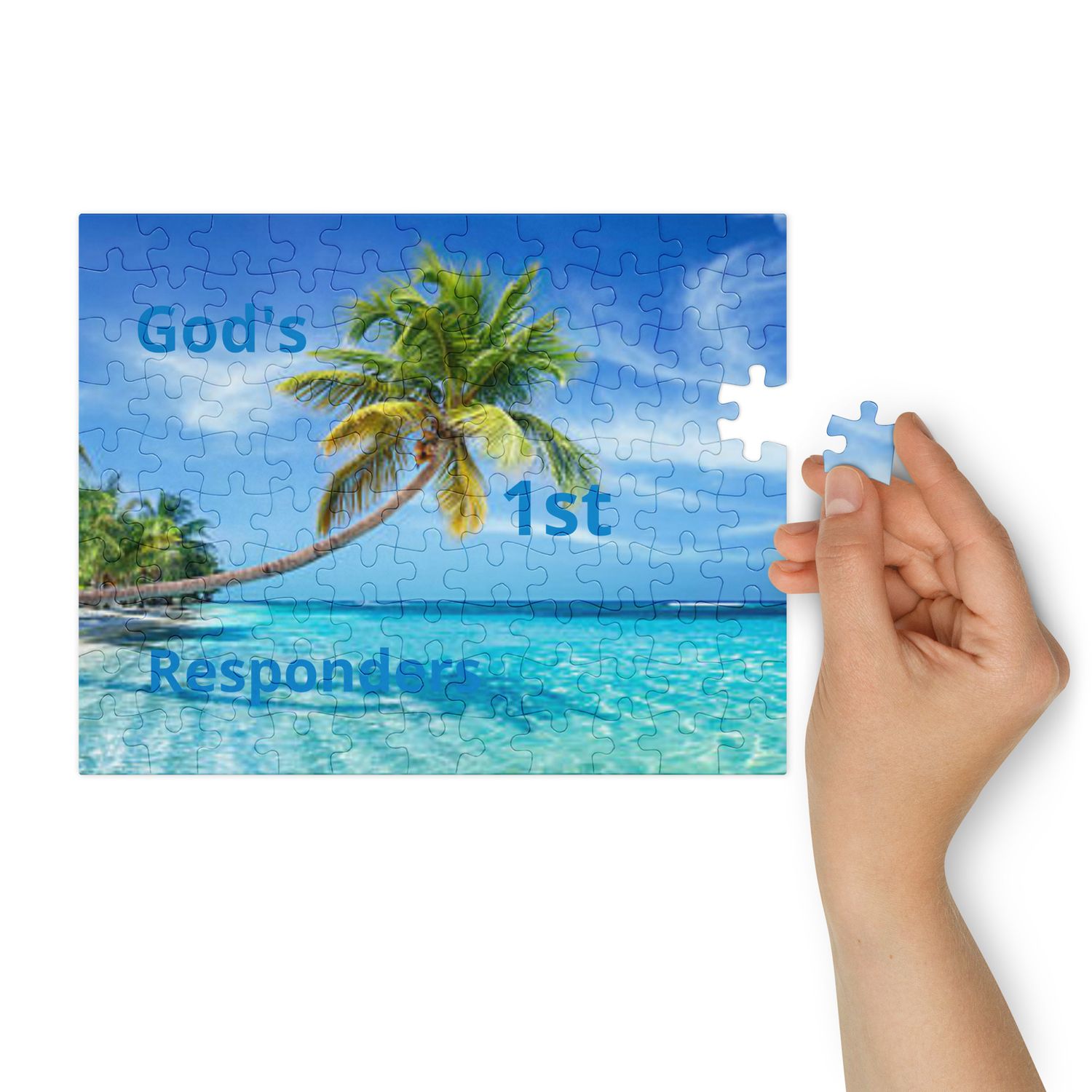 Jigsaw puzzle with tin