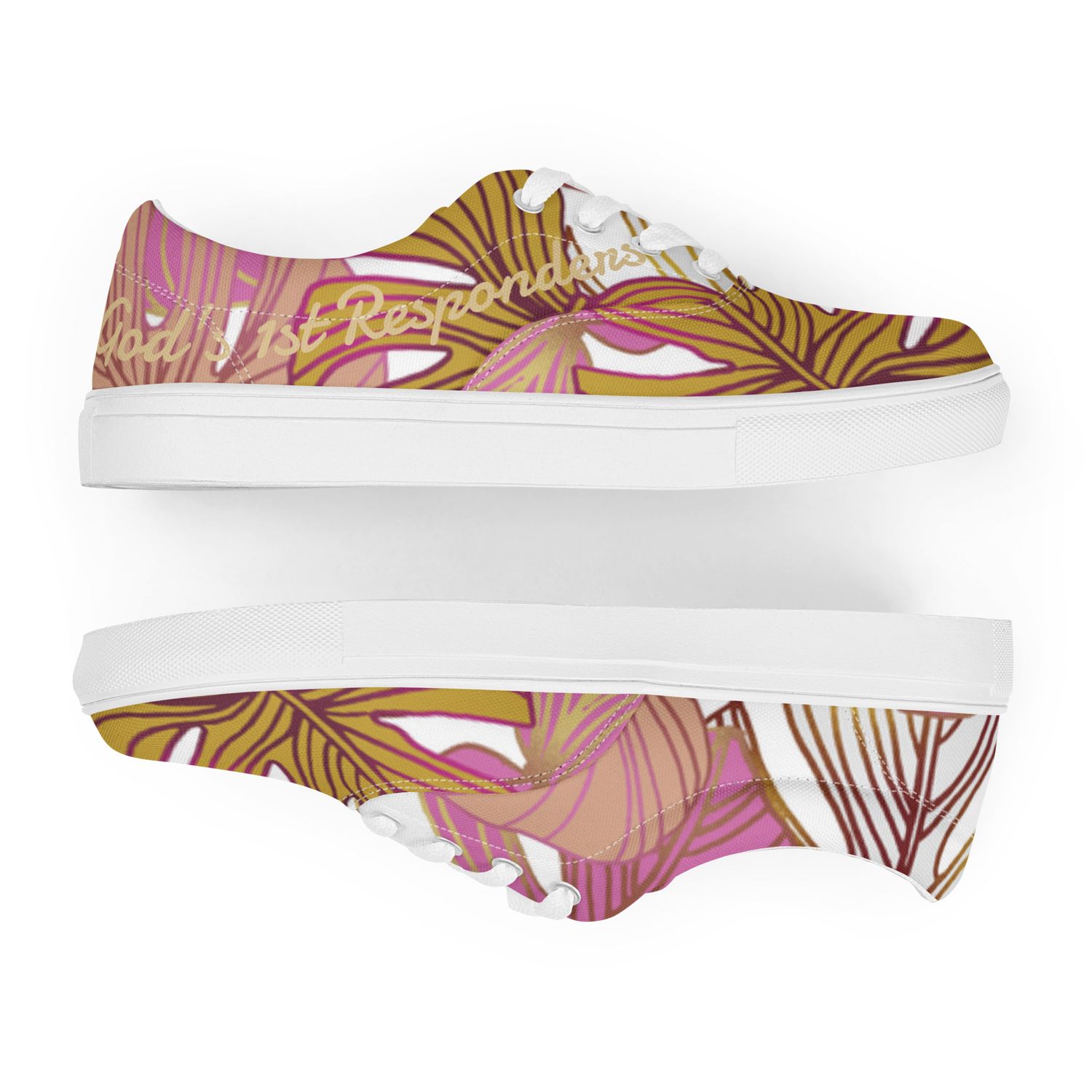 Lace-up canvas shoes