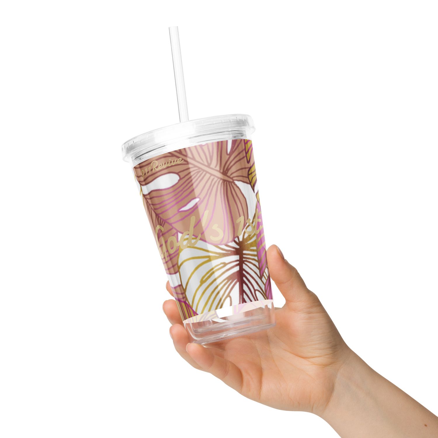Clear plastic tumbler