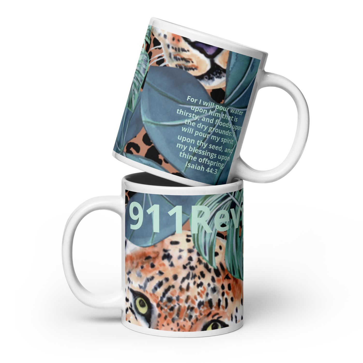White glossy mug