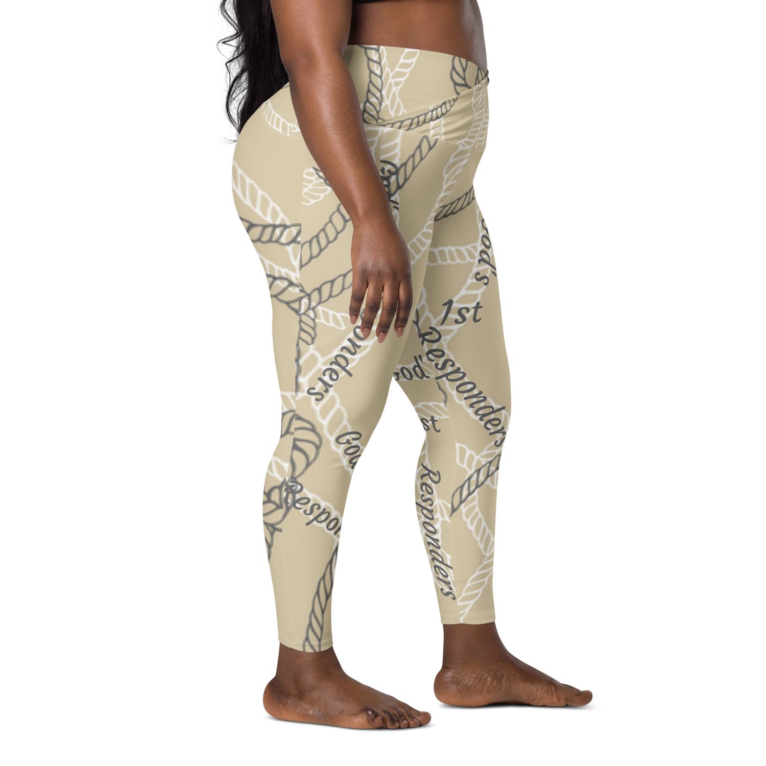 Crossover leggings with pockets