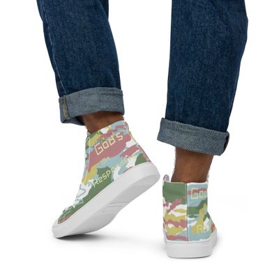 High top canvas shoes