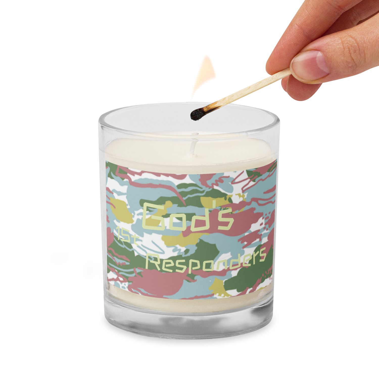 Glass jar soy wax candle