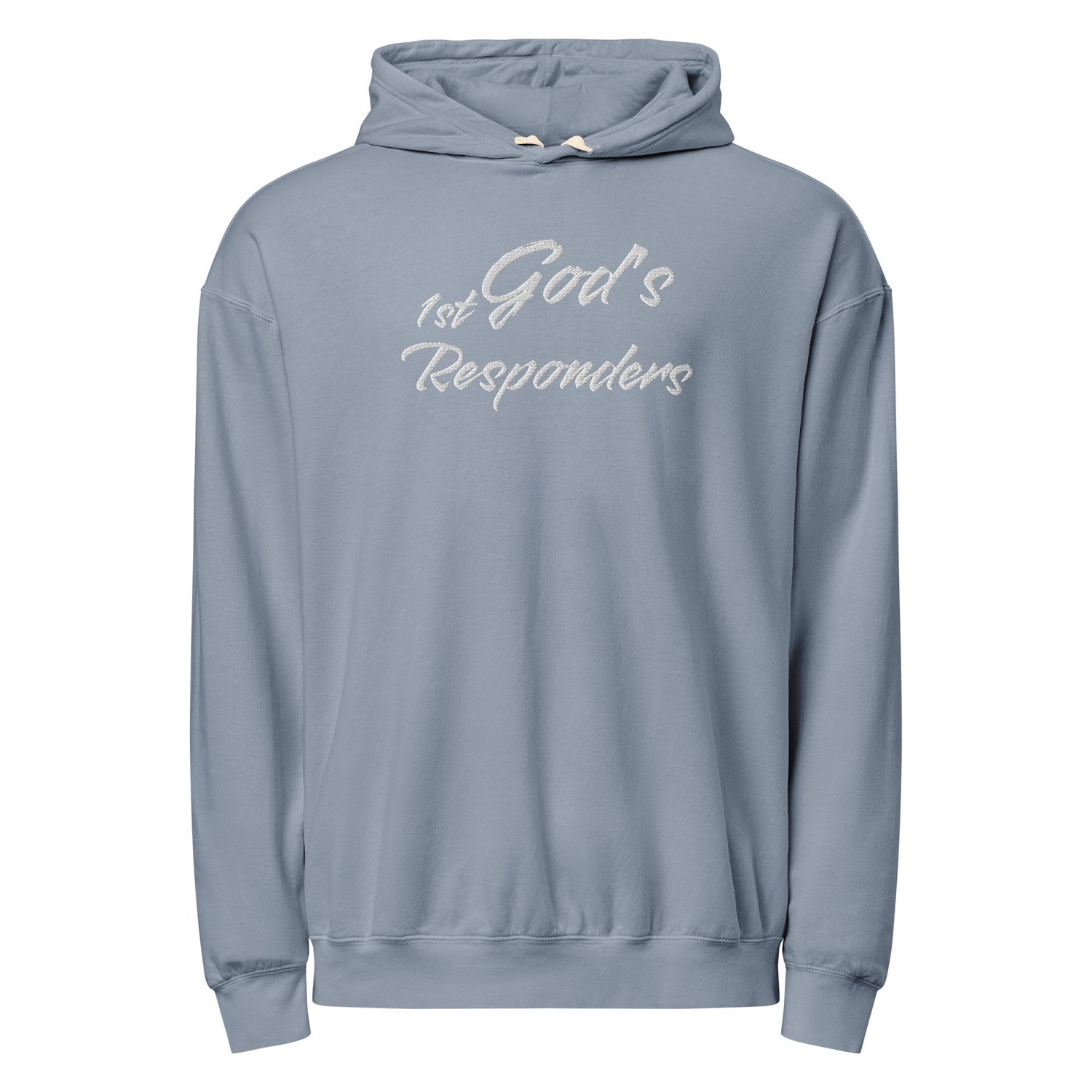 Unisex garment-dyed lightweight hoodie