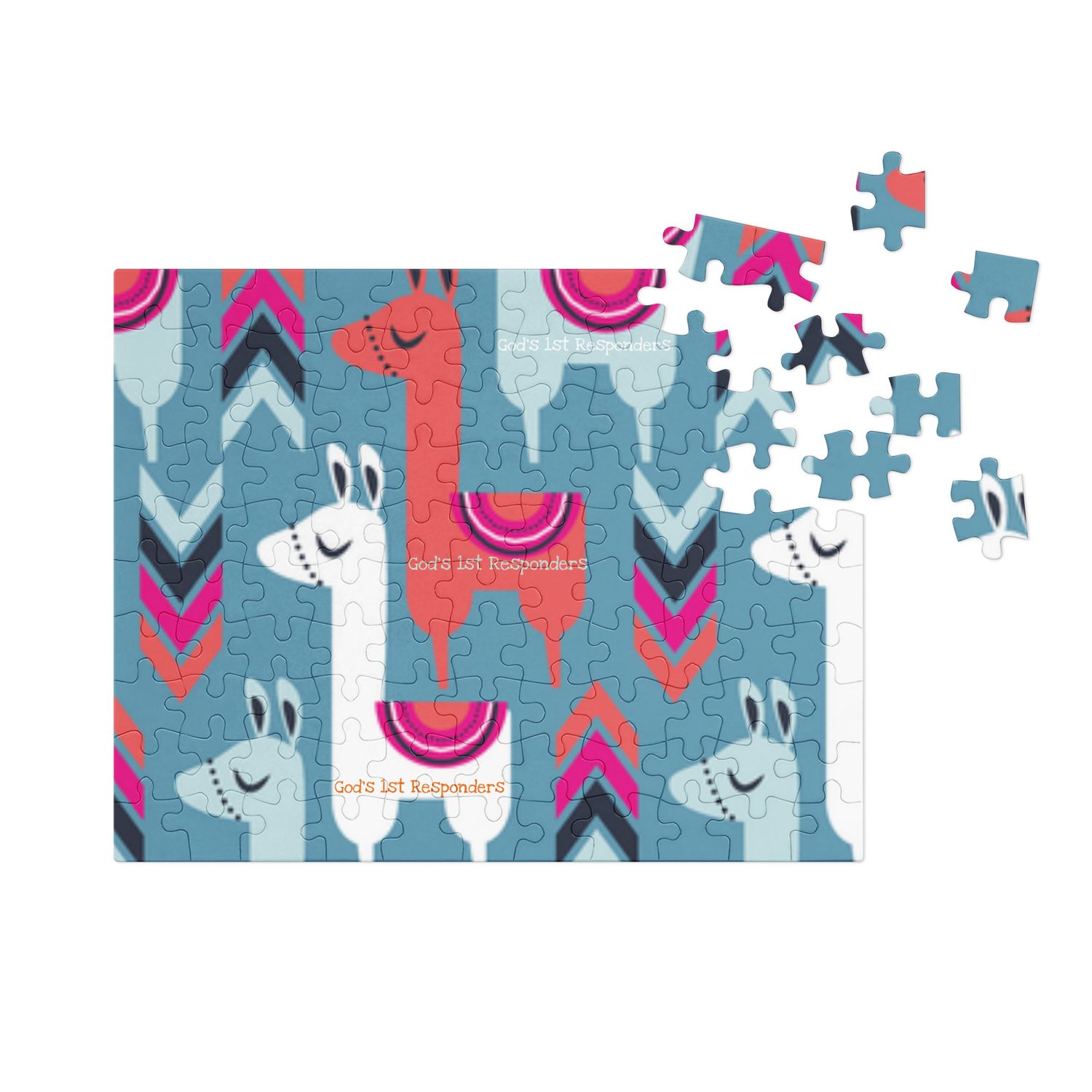 Jigsaw puzzle with tin