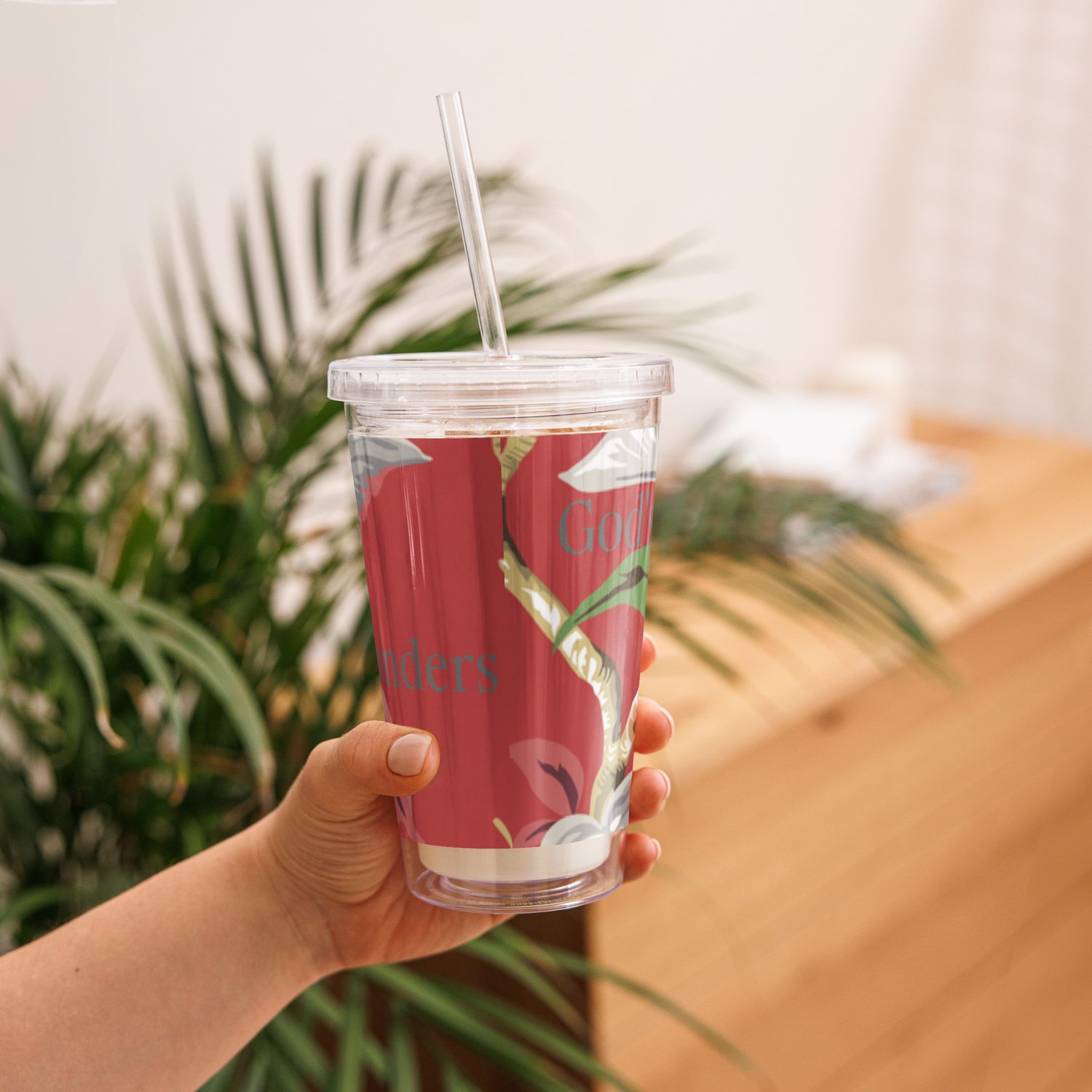 Clear plastic tumbler
