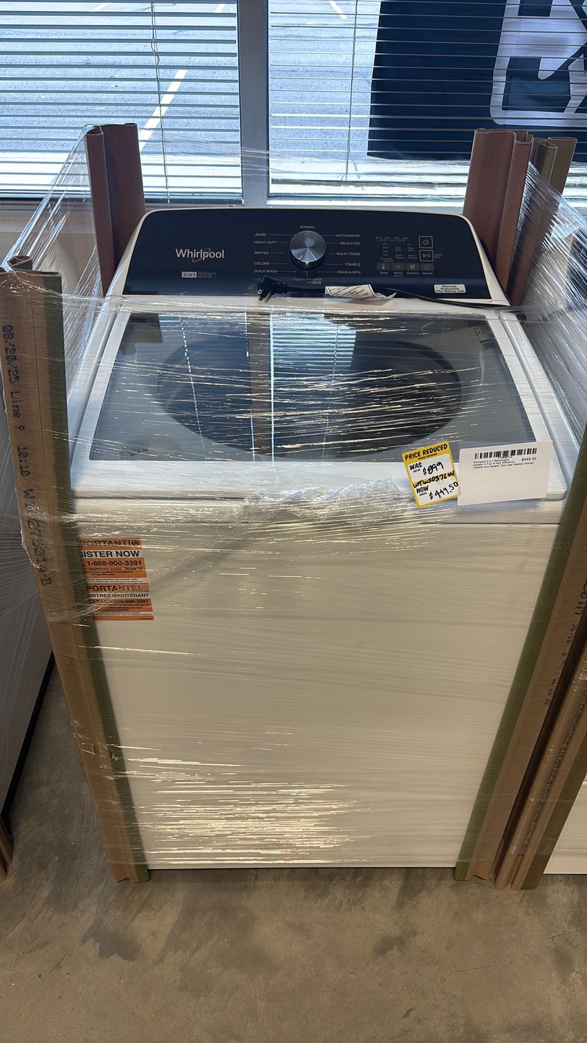 Whirlpool 2 in 1 Removable Agitator 4.7-cu ft High Efficiency Impeller and Agitator Top-Load Washer (White)