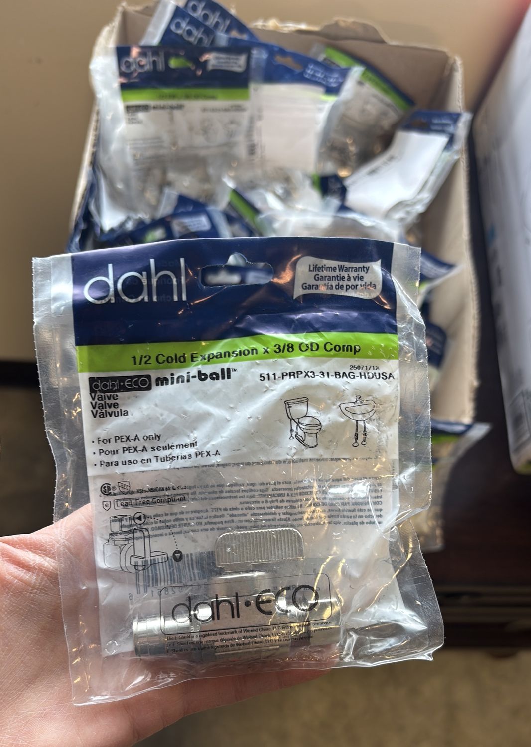 1/2 in. Compression Inlet x 3/8 in. Compression Outlet 1/4-Turn Straight Stop