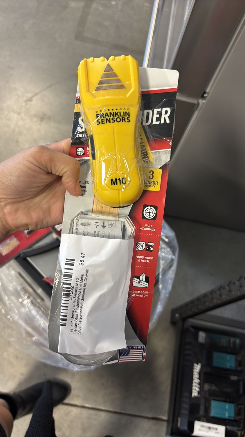 Franklin Sensors ProSensor M10 Center Stud Finder/Wood and Metal Stud Detector/Wall Scanner for Drywall