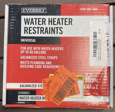 Everbilt 80 Gal. Galvanized Steel Water Heater Restraining Strap