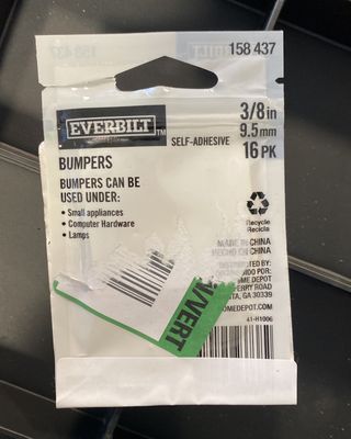 Everbilt 3/8 in. Clear Self-Adhesive Round Bumper (16-Pack)