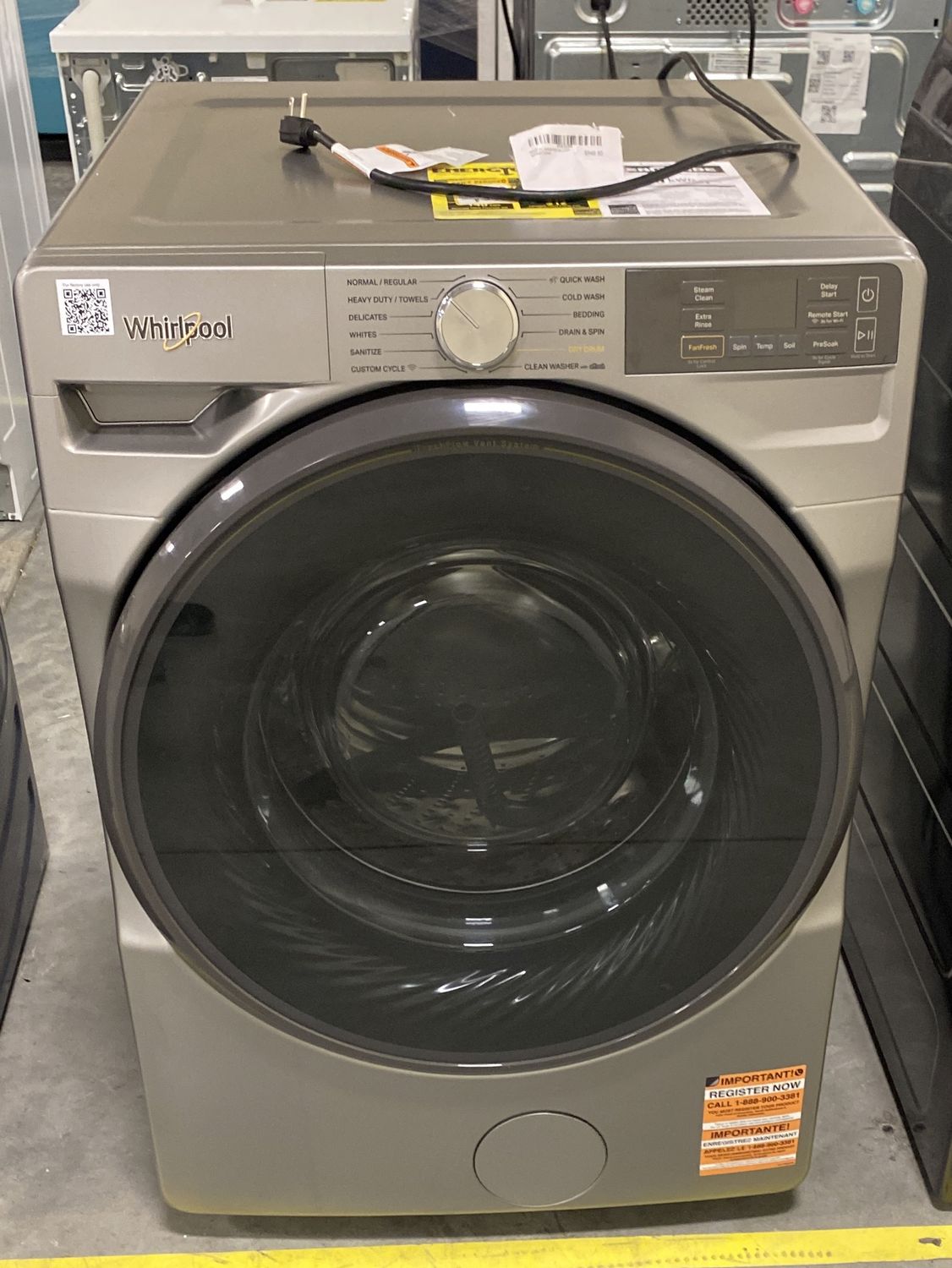 WHP FL WASHER SILVER WFW5720RR