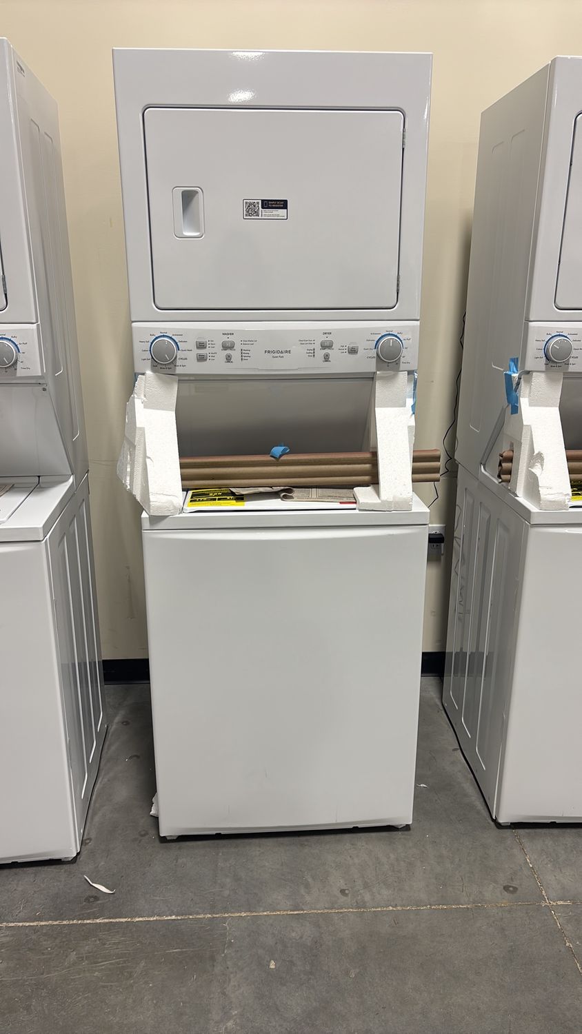 Frigidaire Electric Stacked Laundry Center with 3.9-cu ft Washer and 5.6-cu ft Dryer