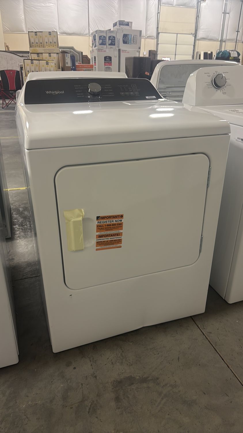 Whirlpool - 7-cu ft Steam Cycle Vented Electric Dryer - White