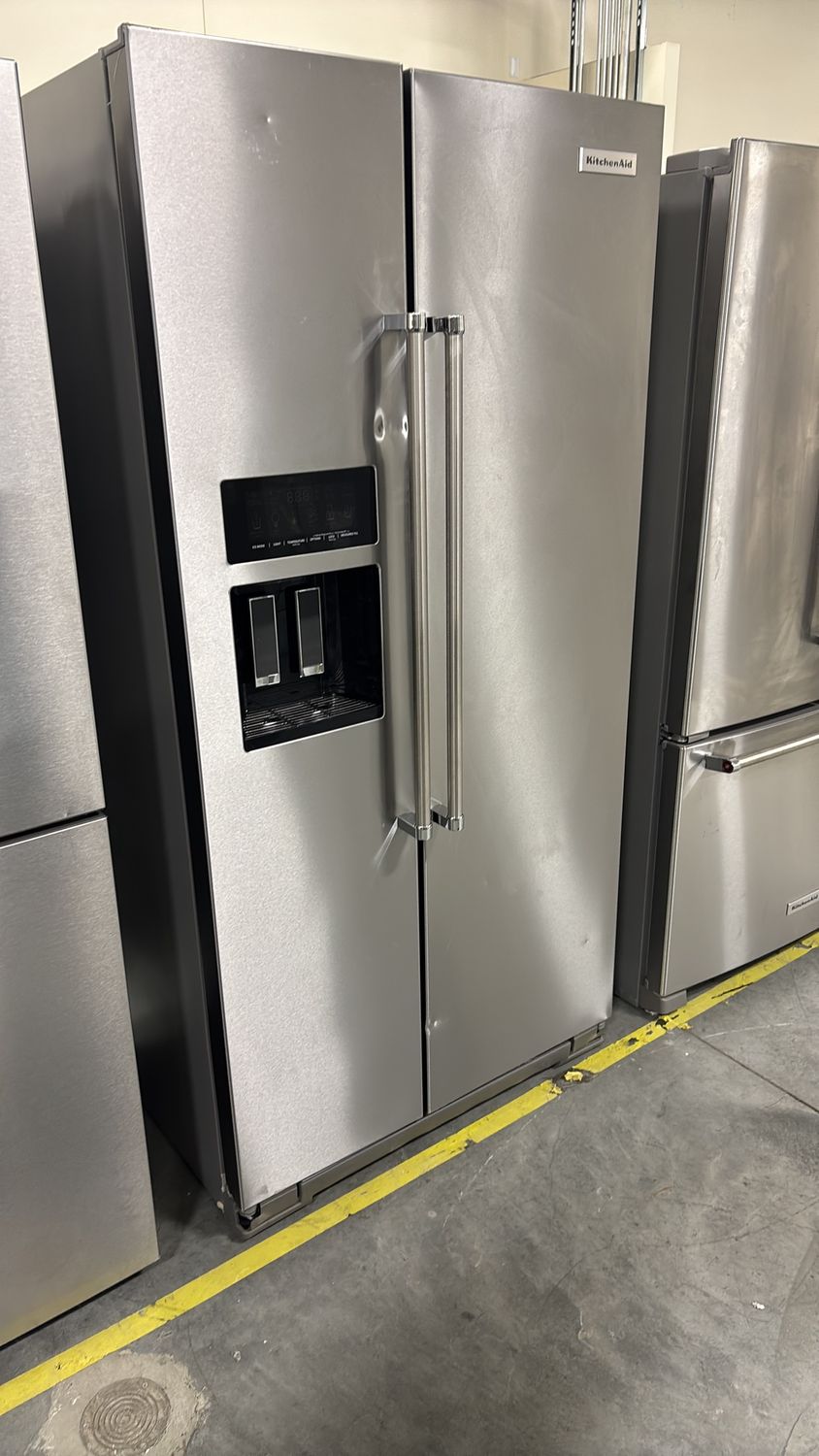 KitchenAid - 22.6 Cu. Ft. Side-by-Side Counter-Depth Refrigerator - Stainless Steel