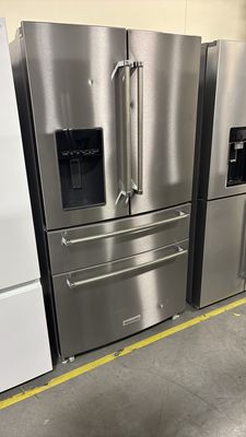 KitchenAid - 26 cu. ft. French Door Refrigerator with Ice and Water Dispenser - Stainless Steel
