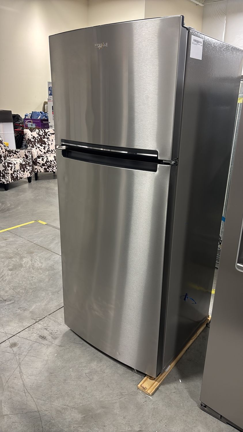 Whirlpool - 17.7 Cu. Ft. Top-Freezer Refrigerator - Monochromatic Stainless Steel