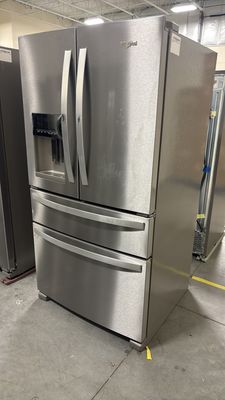 Whirlpool - 36 in. 24.5 cu. ft. Standard Depth French Door Refrigerator in Fingerprint Resistant Stainless Steel