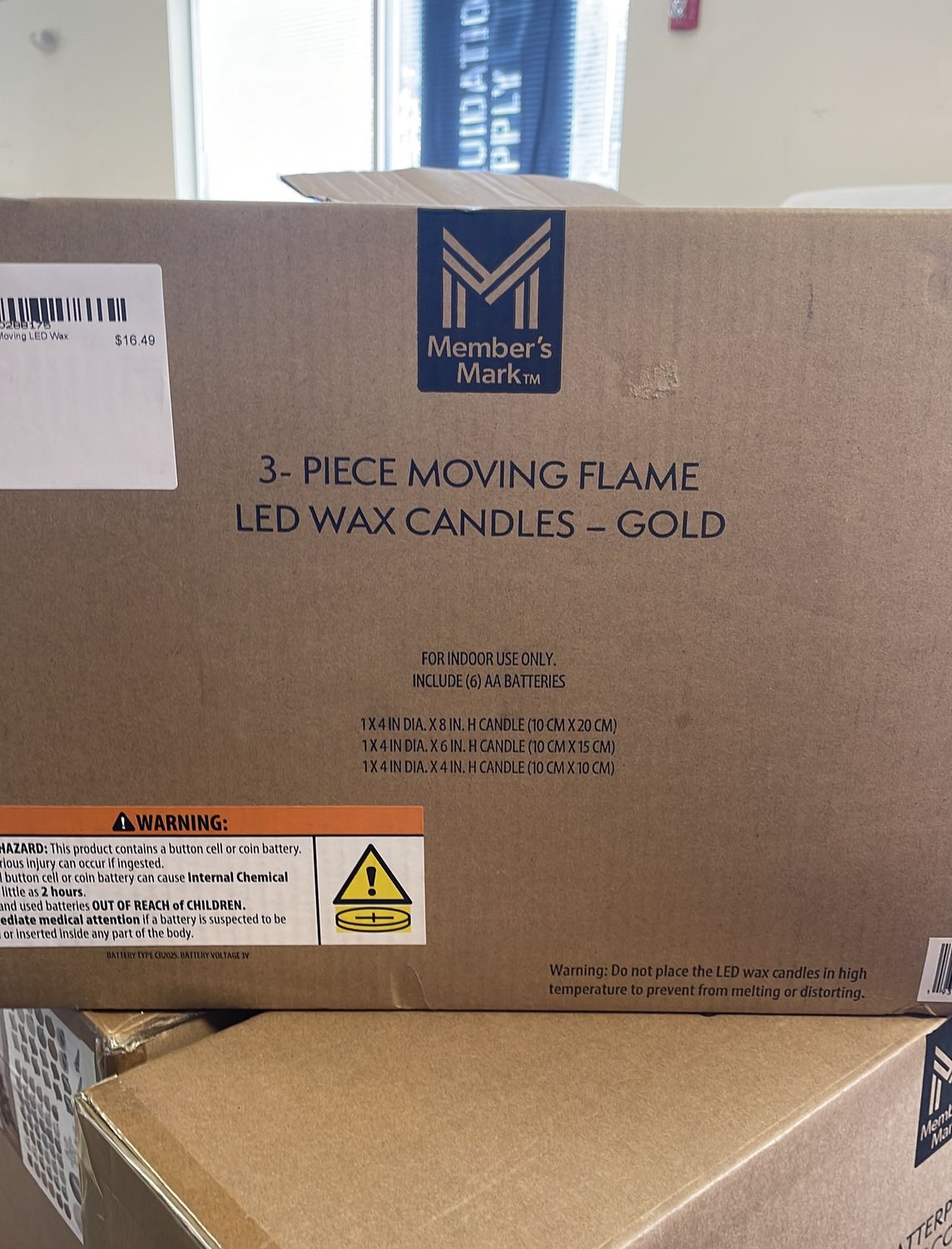 Member's Mark Flameless Moving LED Wax Candles, Set of 3