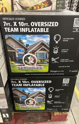 Logo Brands Officially Licensed 7'x10' Oversized Team Logo Inflatable (1 LSU, 2 Florida A&amp;M Rattlers, 2 Seminoles, and 1 UCF Knights)