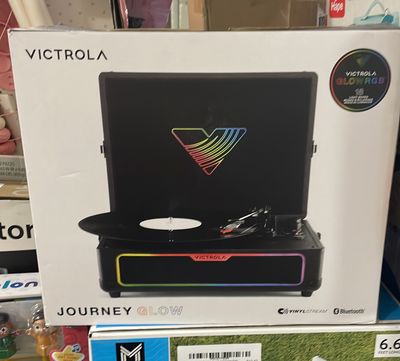 Victrola Journey Glow Illuminated Suitcase Record Player with Built-In Speakers
