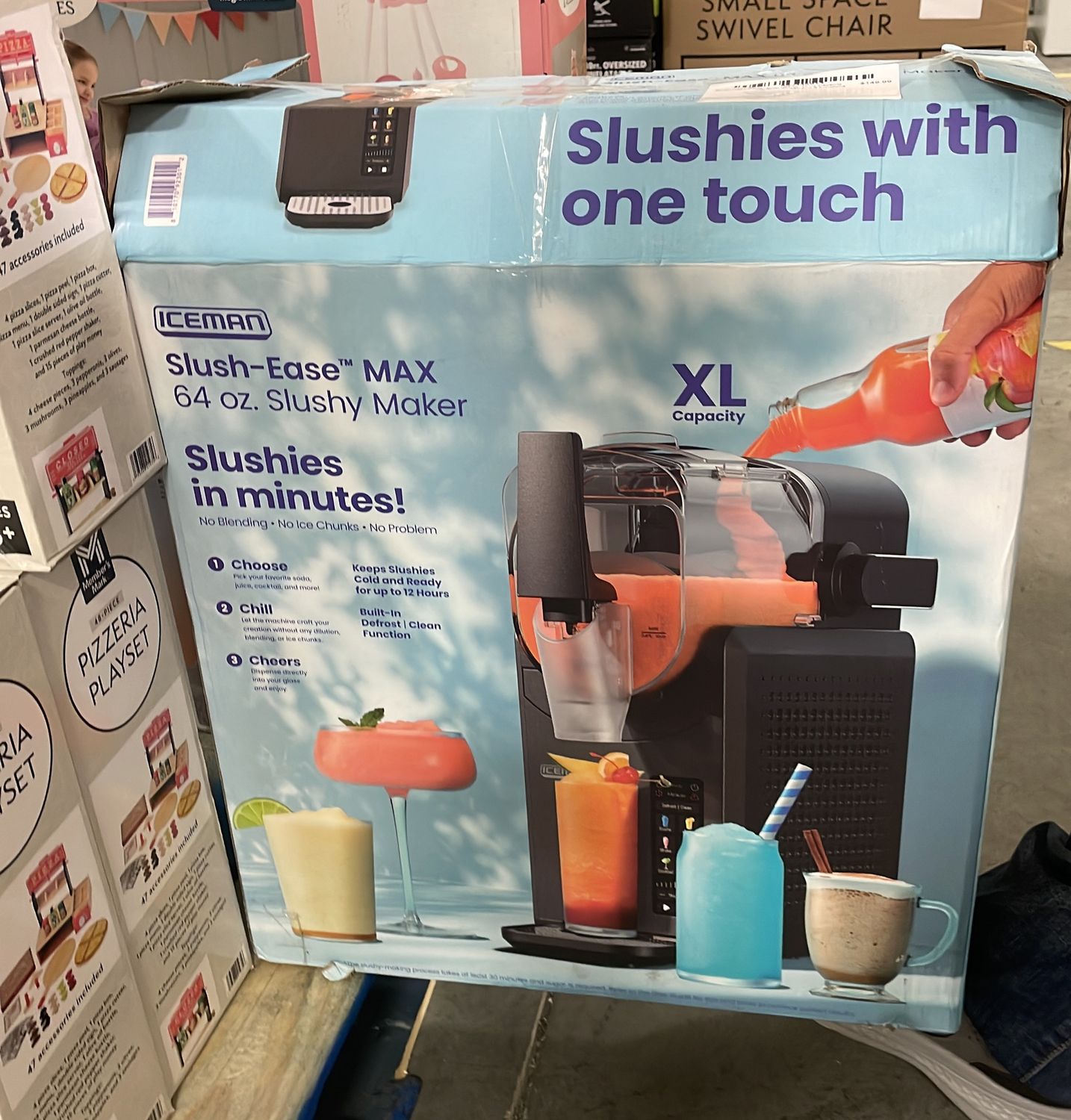 Slush-Ease 88 oz. Total / 64 oz. Drink Capacity Slushy Maker with Touchscreen and 5 Functions