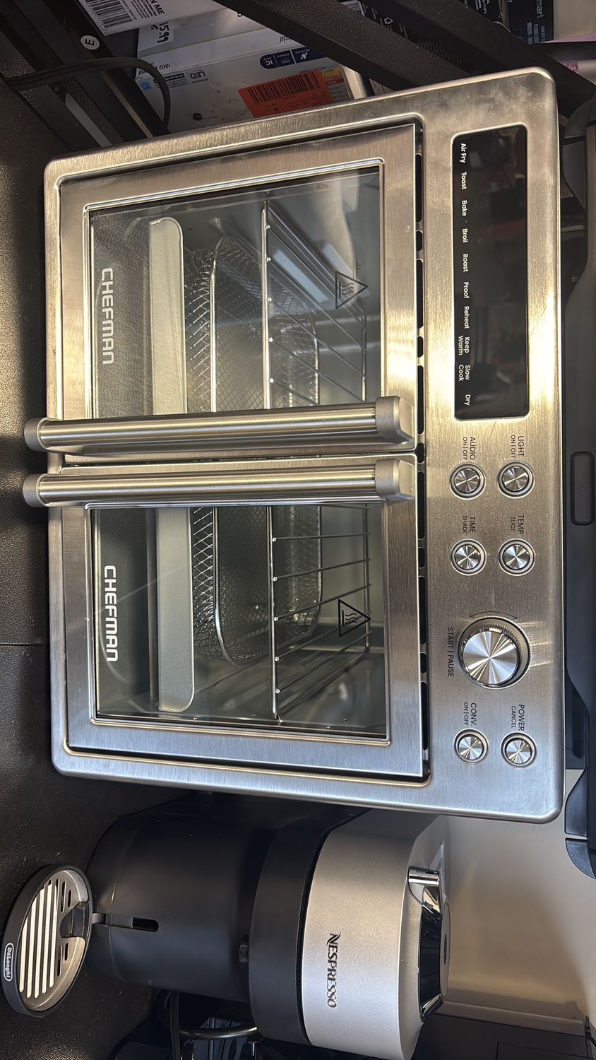 Chefman 10-in-1 Stainless Steel French Door Toaster Oven Air Fryer